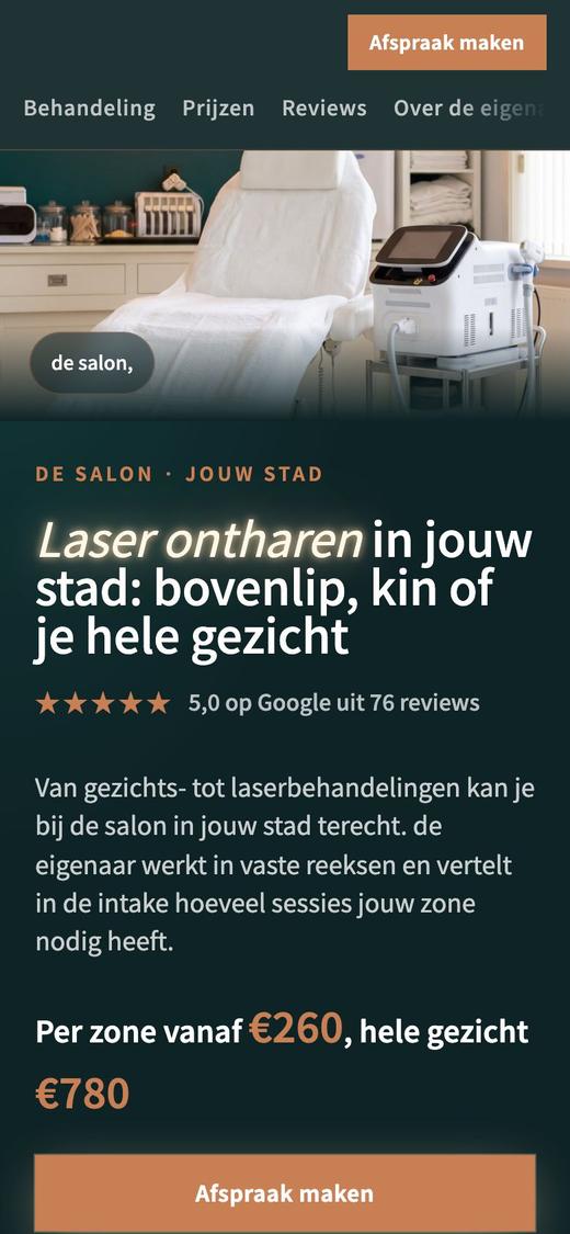 Nieuwe pagina: Laser ontharen: bovenlip, kin of gezicht