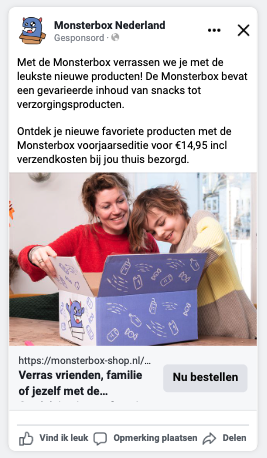 monsterbox advertentie